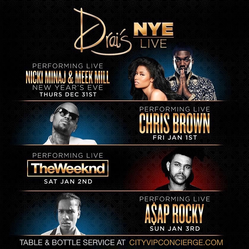 New Years Las Vegas at DRAIS City VIP Concierge